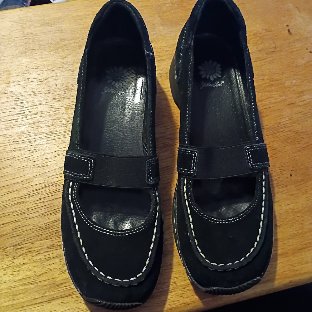 Yellow Box Women’s Loafers Size 7.5 Black Suede/Leather Casual Flats